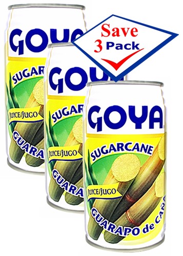 Goya Sugarcane Juice (Guarapo) 11.8Floz Pack of 3